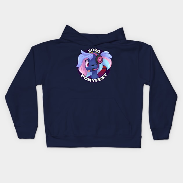 Bit Rate PonyFest Brony Kids Hoodie by Baja Gryphon